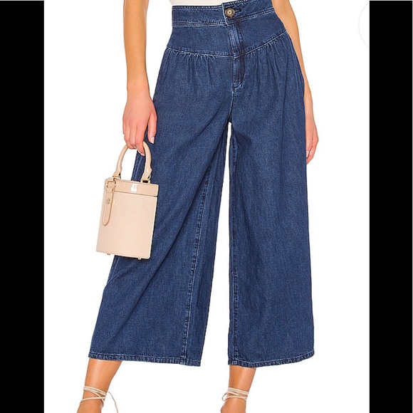 Free People Denim - La Bamba Free People Wide Leg Crops